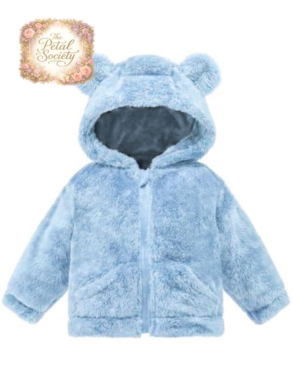 Toddler Fleece Jacket Sherpa Hooded Bear Ear Zip Up Winter Coat